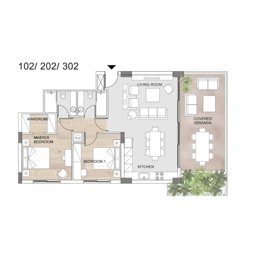 Apartments 102, 202 & 302