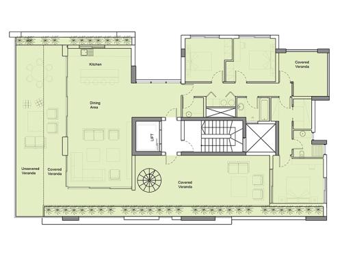 Penthouse - Indoor Area 147m2 + Covered Veranda 98m2 + Uncovered Veranda 43m2